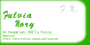 fulvia mory business card